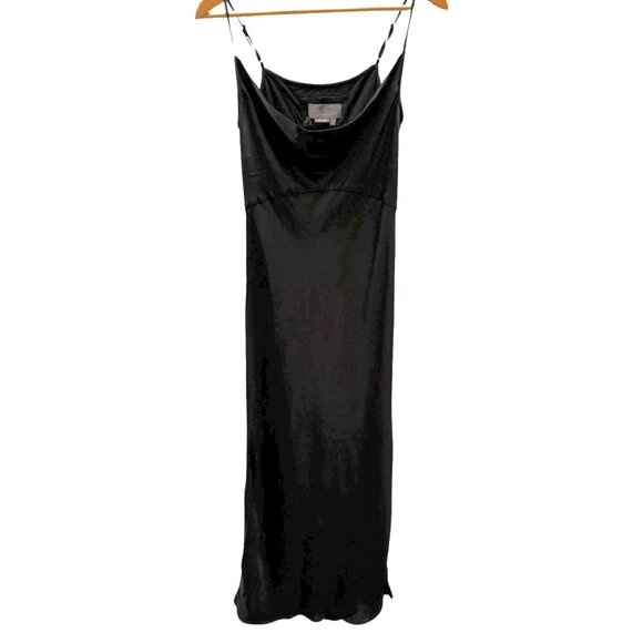 Anthropologie Elyse Cowl Neck Slip Dress in Black, Size Small - Picture 5 of 8